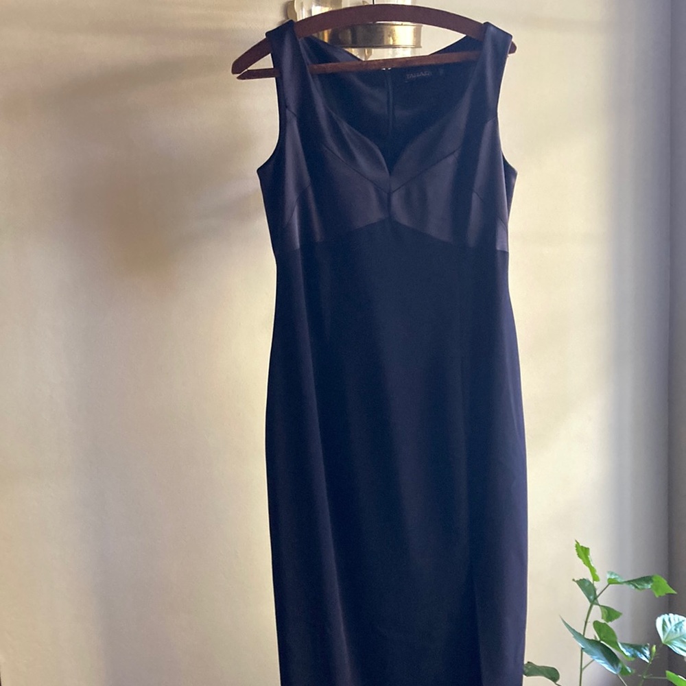Gorgeous long navy leg slit dress